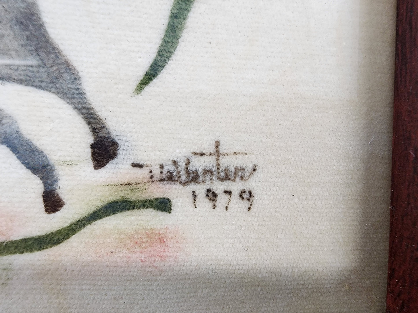 Lady on a Horse Theorem painting on Velvet by Marie E. DeVenter 1979