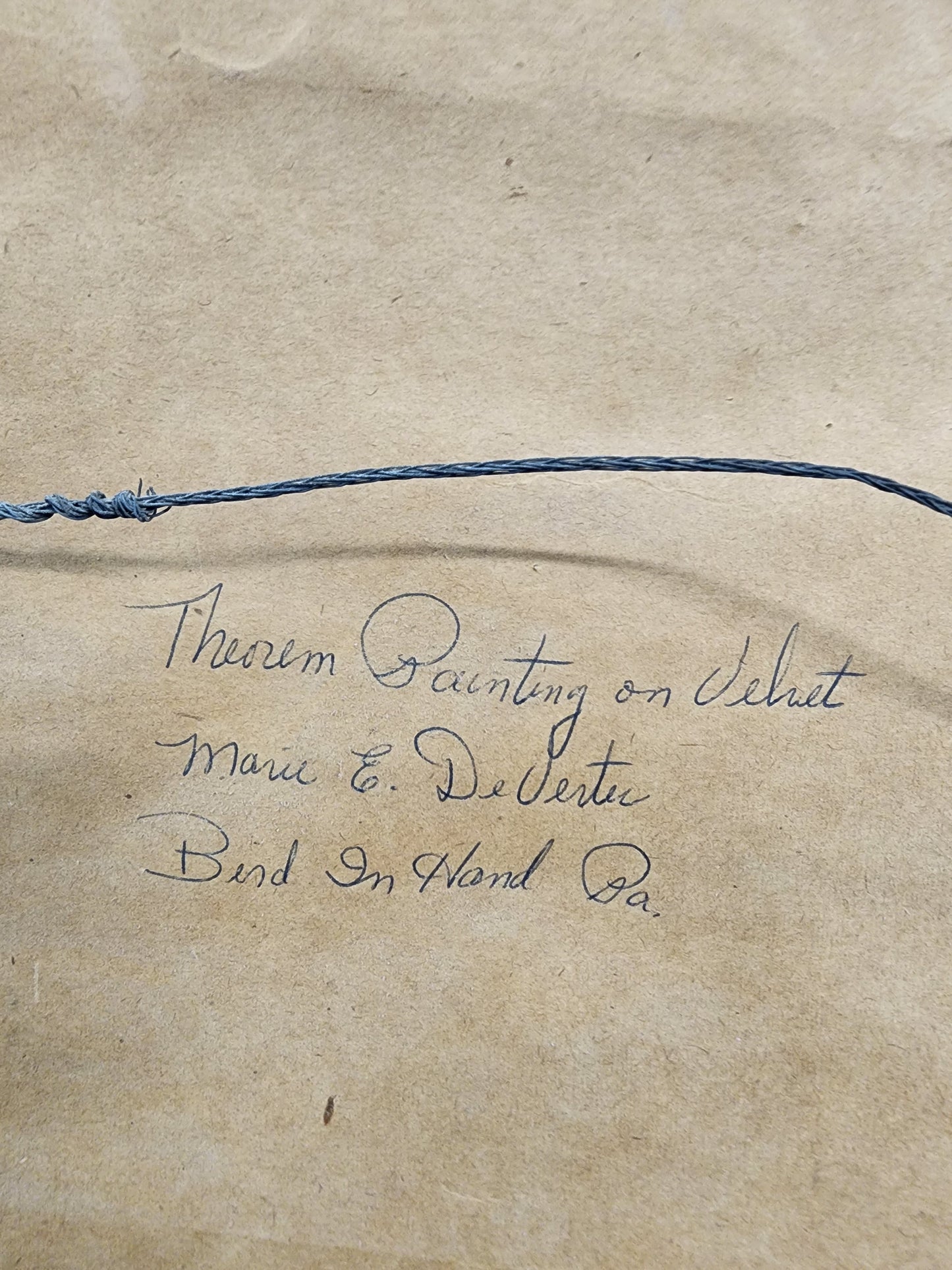 Lady on a Horse Theorem painting on Velvet by Marie E. DeVenter 1979