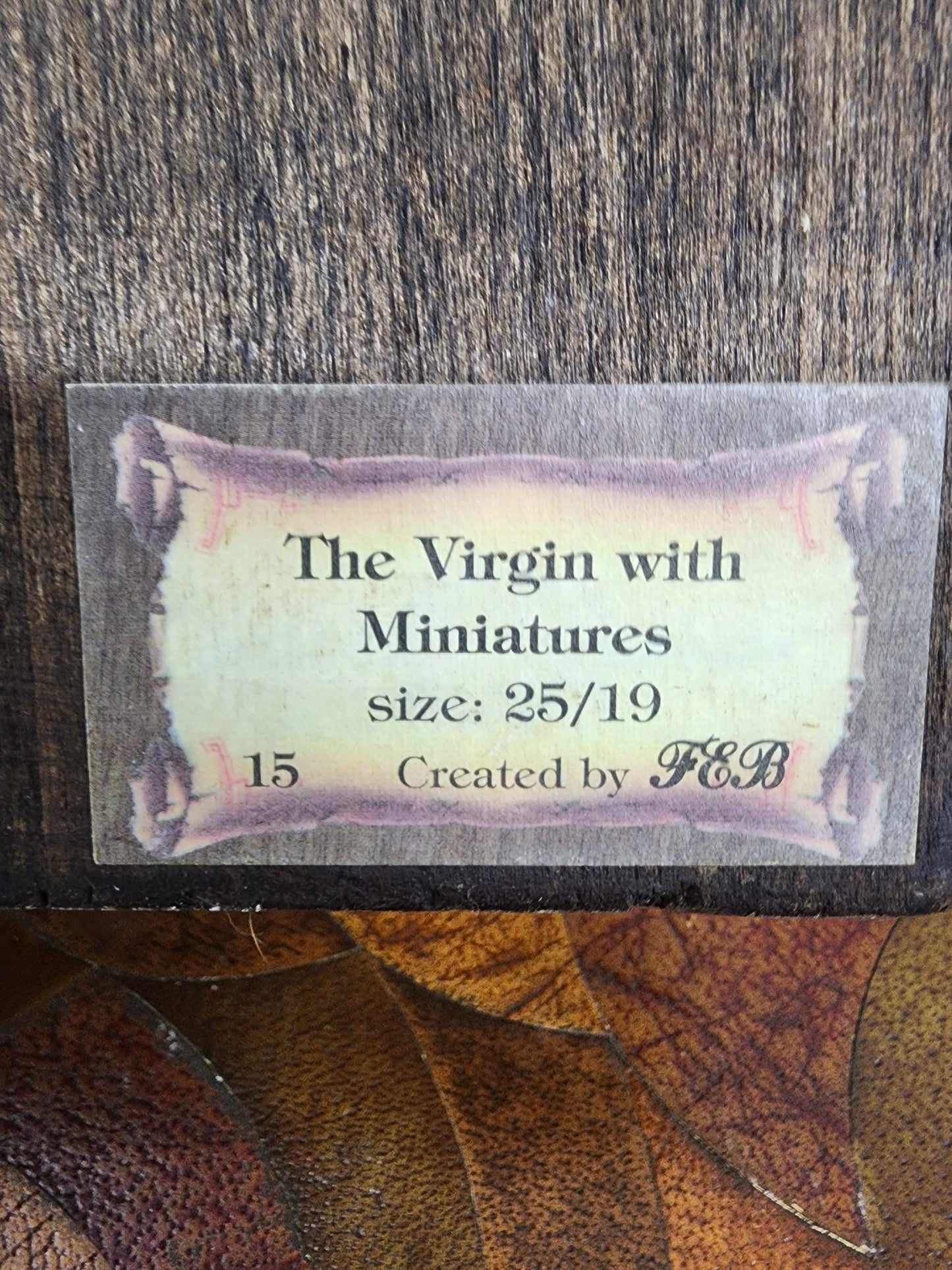 Madonna and Child Icon Arch Wood relief hand carved Eastern European by FEB