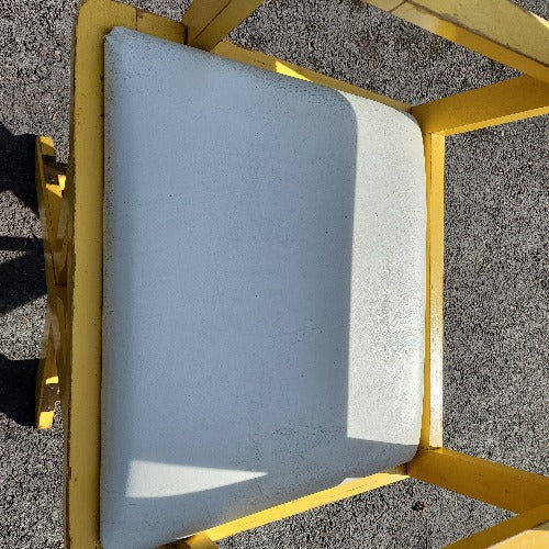 Vintage yellow campaign style chair